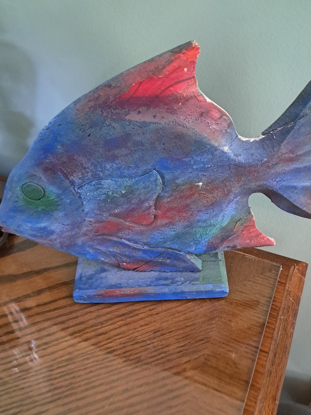 Decorative Multicolor Fish Accent for Home Aquatic-Themed Decor